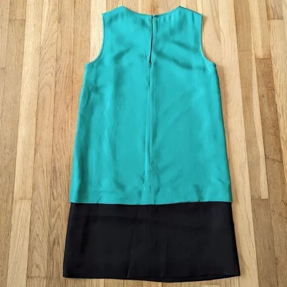 Kate Spade Green and Black Colorblock Rosita Rhinestone Cocktail Dress - Picture 3 of 6
